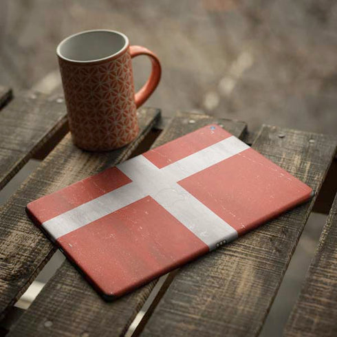 Denmark Flag Distressed iPad Skins
